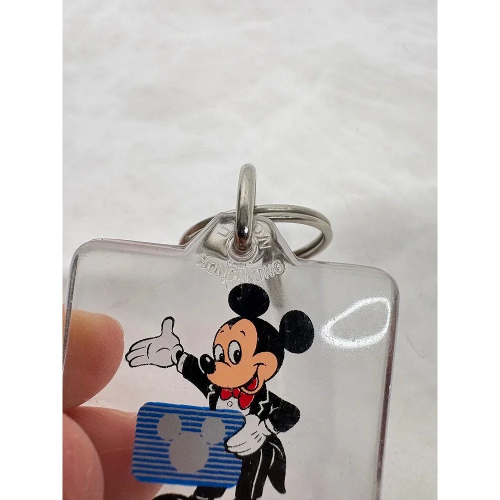 Vintage‎ Disney Channel Mickey Mouse Tuxedo Acrylic Keychain Hong Kong Retro 90s